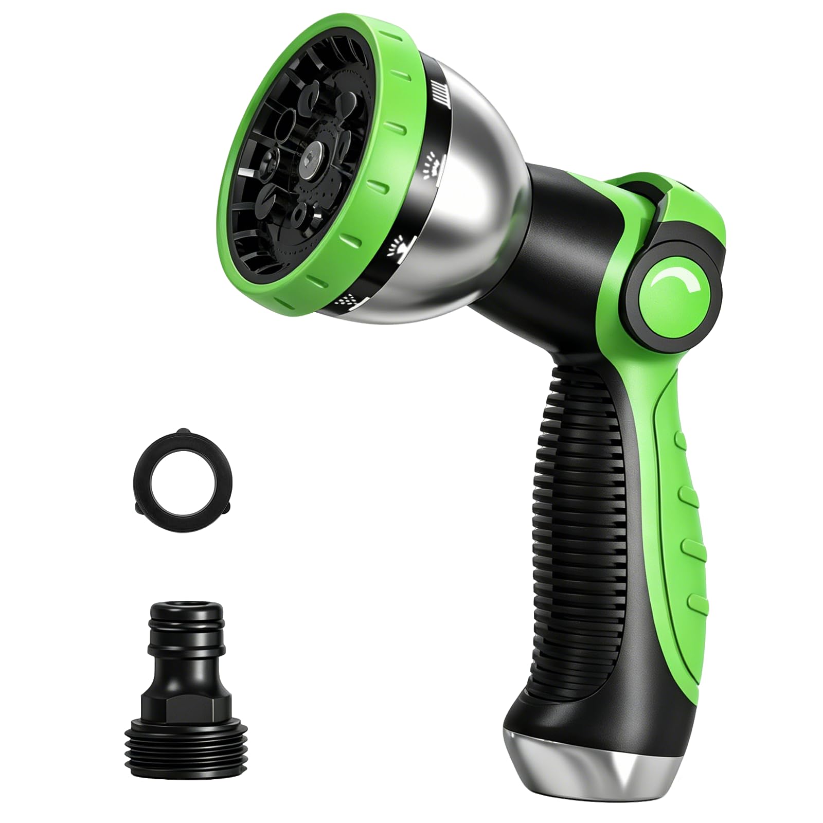 Hose Pipe Spray Gun with 10-Spray Pattern, Garden Hose Nozzle with Control