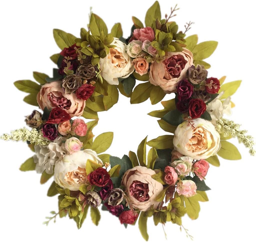 Front Door Wreath Simulation Peony Wreath Door Decoration