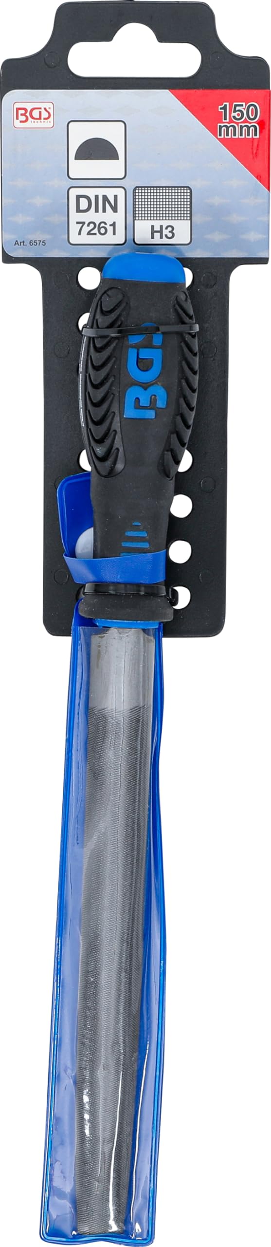 BGS 6575 | Lima da officina | mezza tonda | taglio 3 | 150 mm