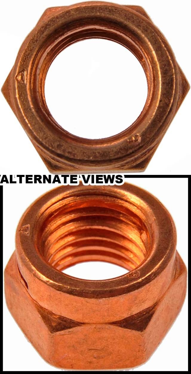 APDTY 791477 Copper Plated Hex Nut - M10-1.5