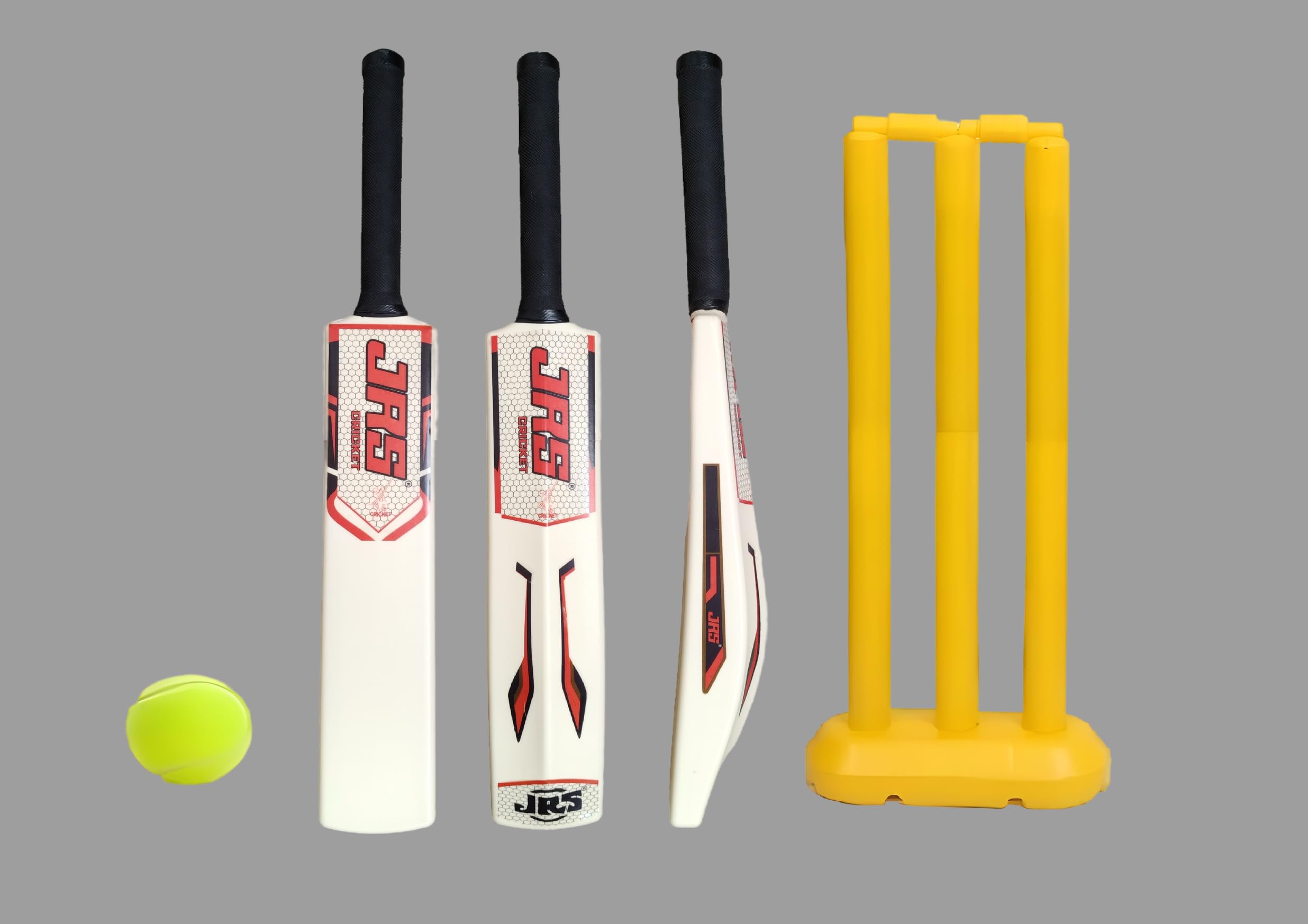 JRS Kids' Cricket Kit Size 3 – Plastic Set for Boys (Pack of 1) with Plastic Bat, 3 Stumps, 1 Base, 2 Bails, and 1 Tennis Ball (Beige, Size 3_6 Year to 8 Year)-image-47