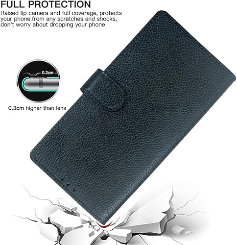 Miniatura 6 de Funda tipo cartera compatible con iPhone 15 Pro Max, magnética, desmontable, de 2 estilos, con ranura para tarjeta y cubierta para cámara, bloqueo