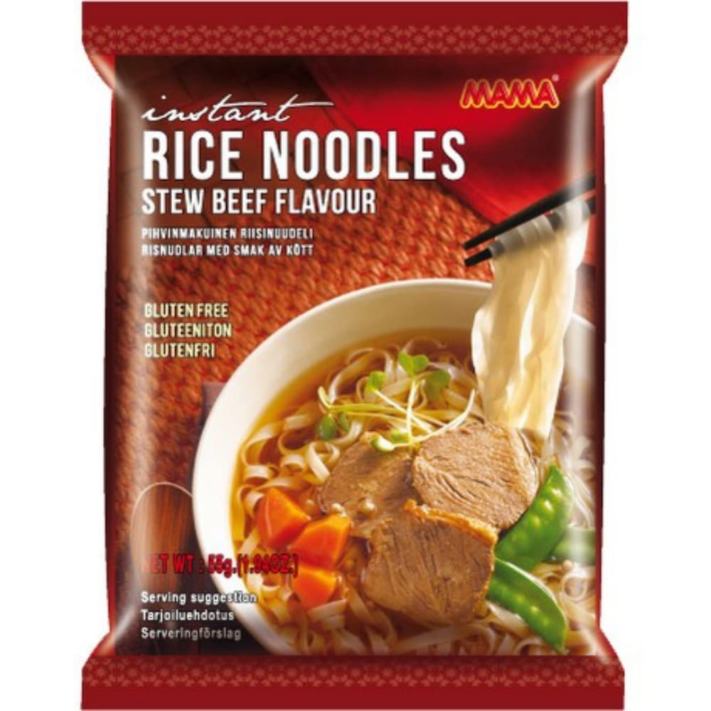 MAMA Fideos de arroz instantáneos ternera sin gluten 55 g Lote 24