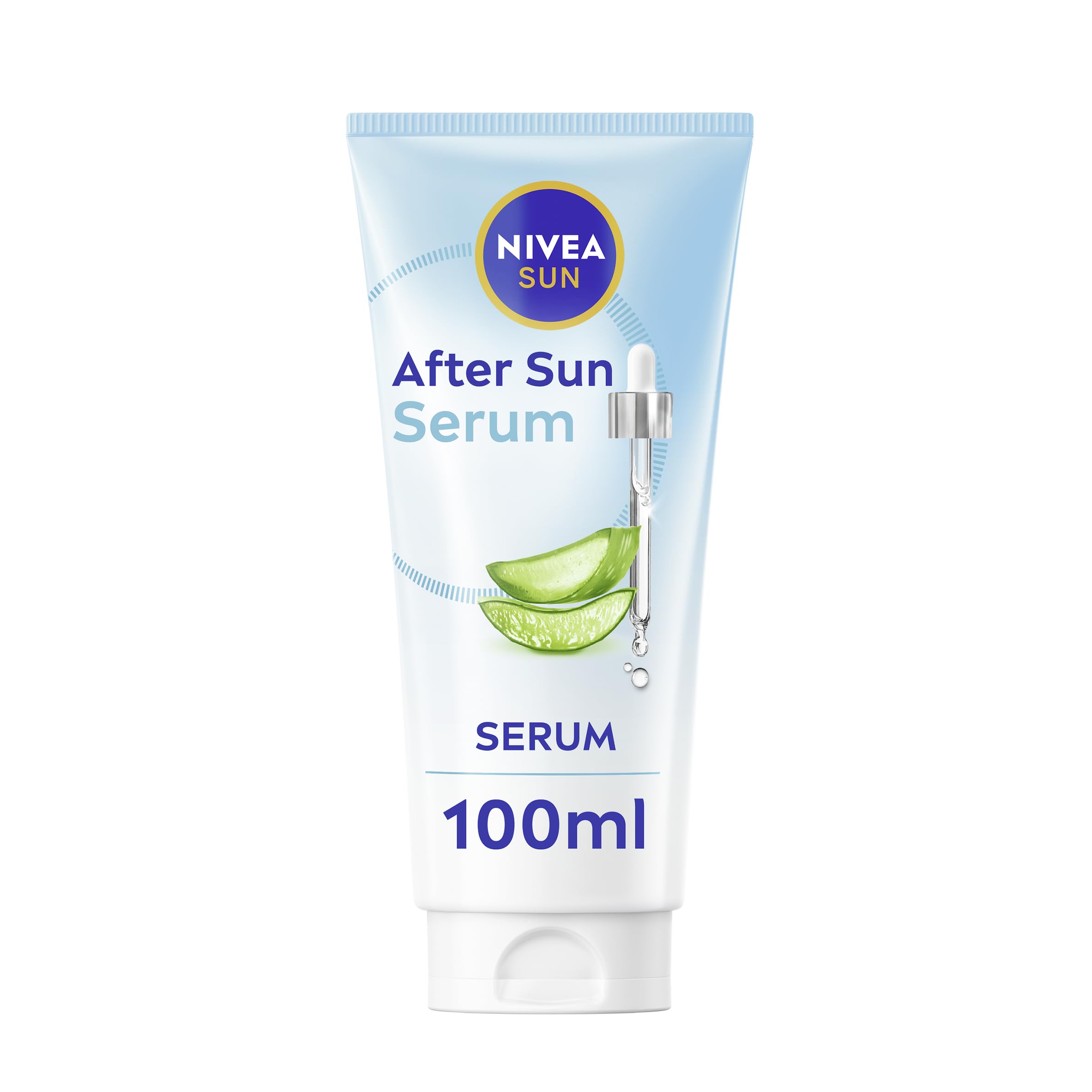 NIVEA SUN After Sun Serum For Face and Body 100ml, After-sun skin care serum, Soothes and moisturizes the skin of the face and body, Pack of 1