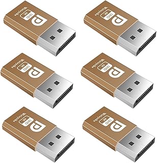 Woieyeks 4K Displayport Dummy Plug,Virtual Display EDID Emulator(fit Headless 2560x1600@60Hz) Highest Support 3840x2160@17HZ ( 6 Pack )