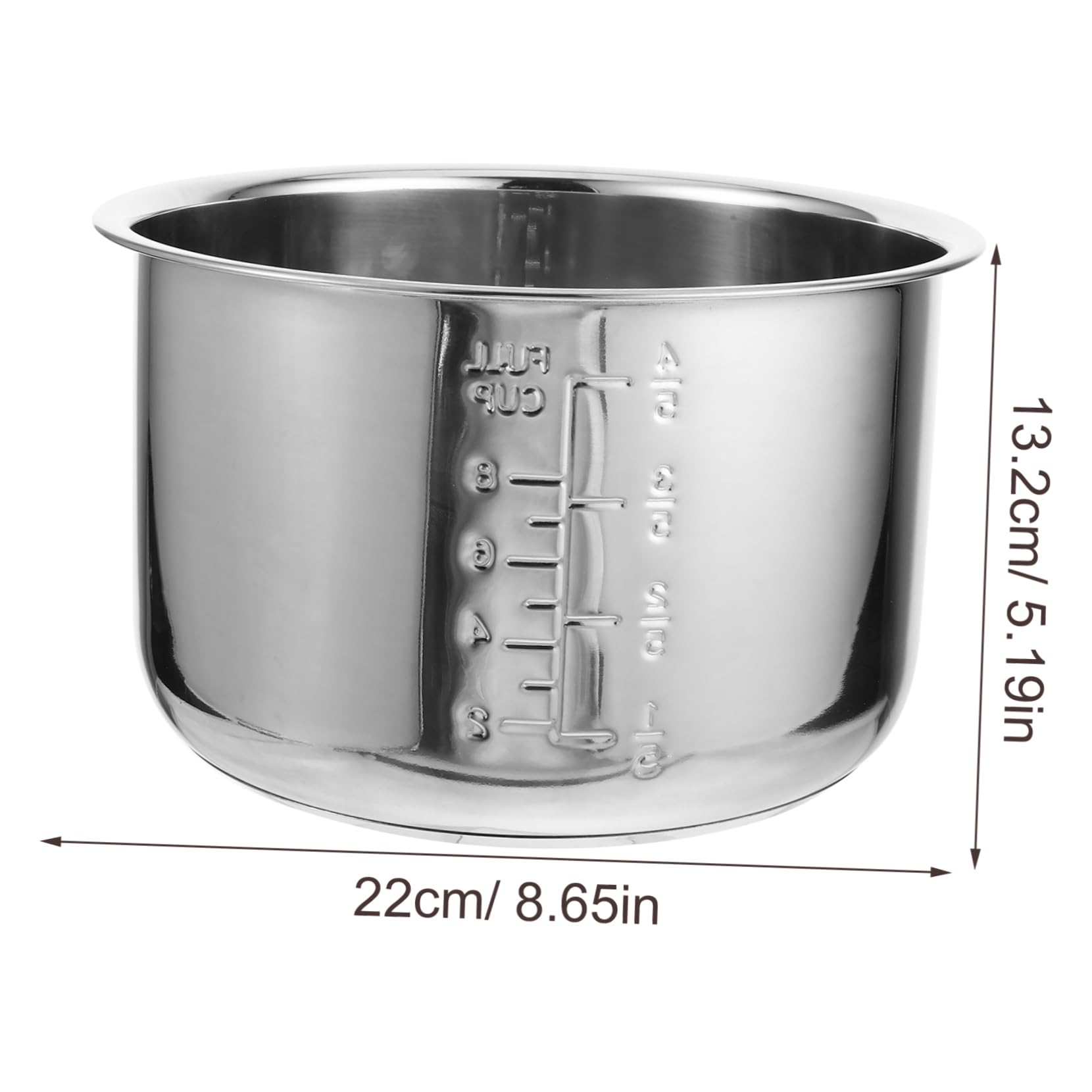 NAMOARLY Stainless Steel Pressure Cooker Accessory Bowl & Electric Cooker Supply Parts - 10 Cup Rice Cooker Inner Pot Replacement & Pan Q