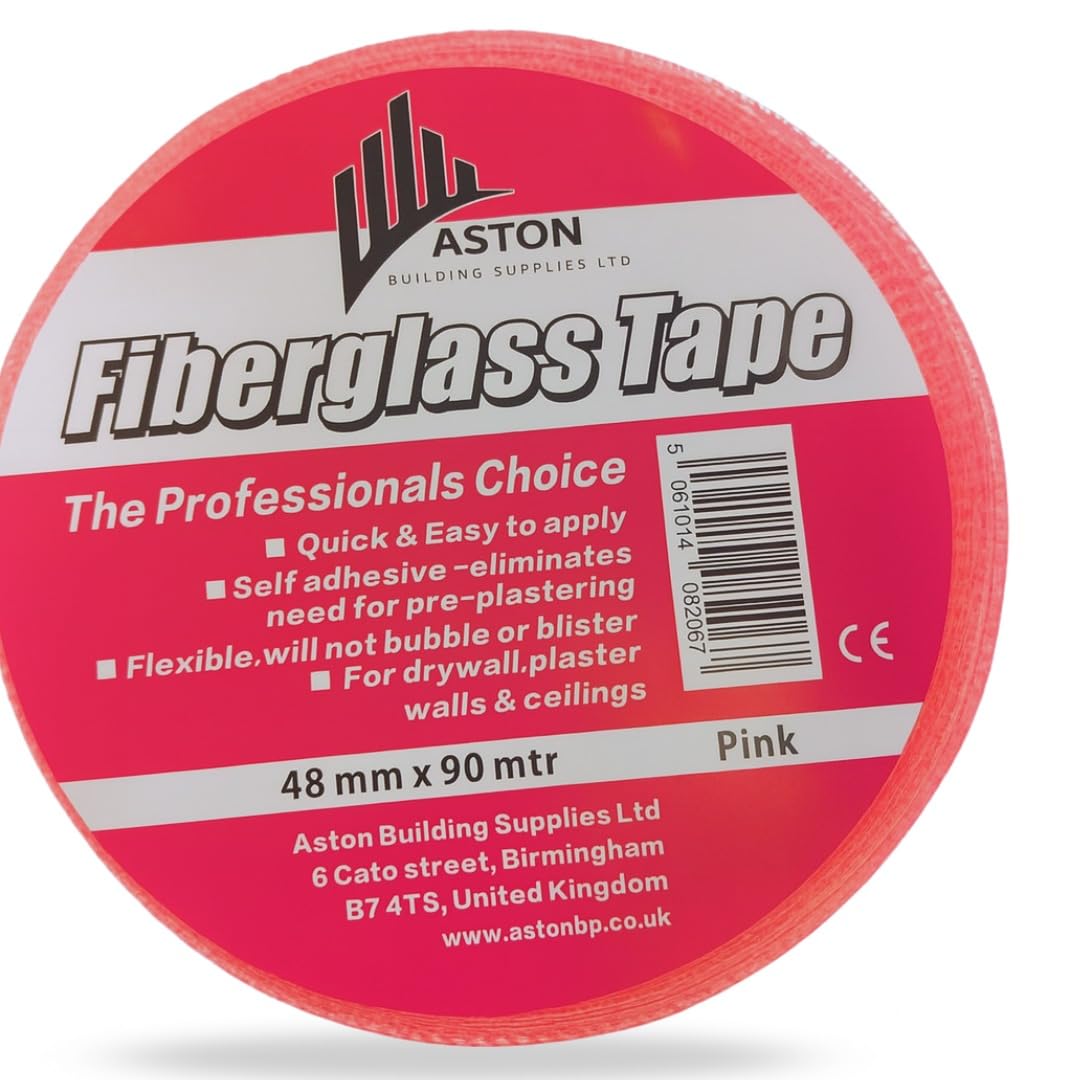 10x ABS Self-Adhesive Fiberglass Scrim Tape 48mm x 90m β High-Strength Plasterboard & Drywall Joint Scrim, Reinforces Joints, Fills Cracks, Patches Holes, Easy to Apply, Wall & Drywall Repair Tape