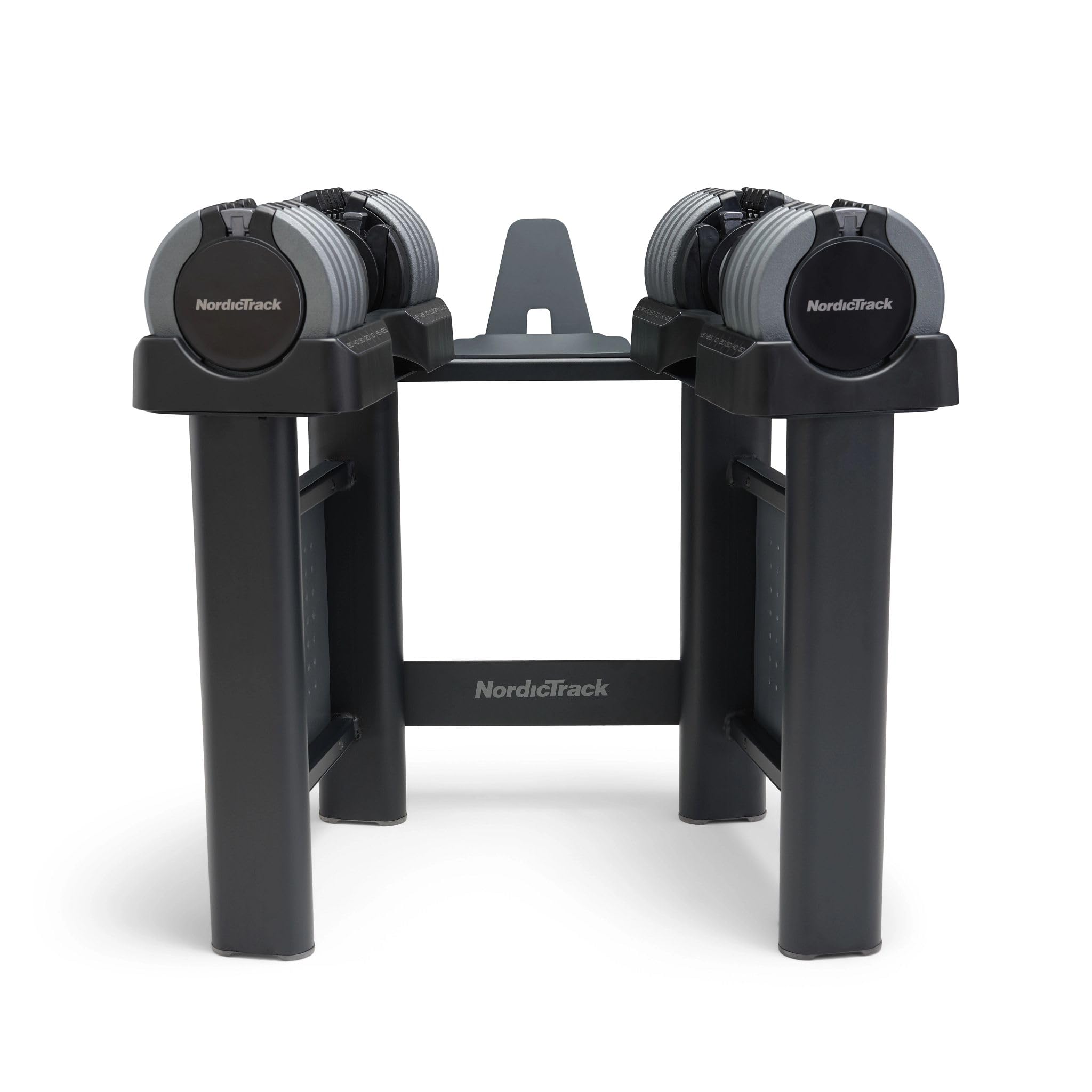55 lb Select-a-Weight Dumbbell Pair with Universal Dumbbell Stand Bundle