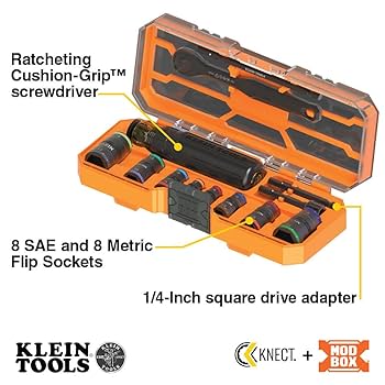 けー Flip-16 KNECT™ Ratcheting Impact Flip Socket Screwdriver Set