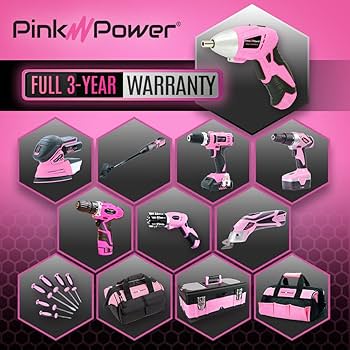 Amazon | Pink Power コードレスドライバーセット - 3.6V 電動