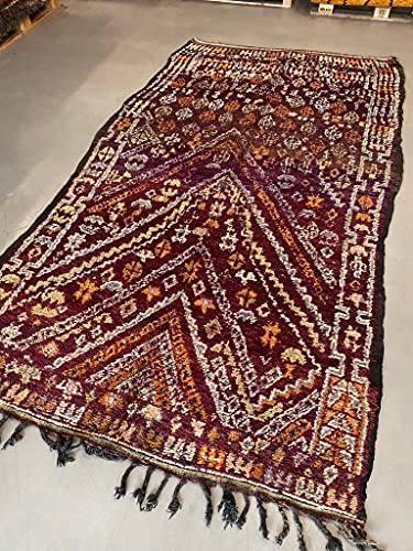 Marokkanische Beni Mguild Berber Teppich Orient Teppich - 100% handgewebte natürlich Tribal Wolle Teppich - Diamant… – Bild 4