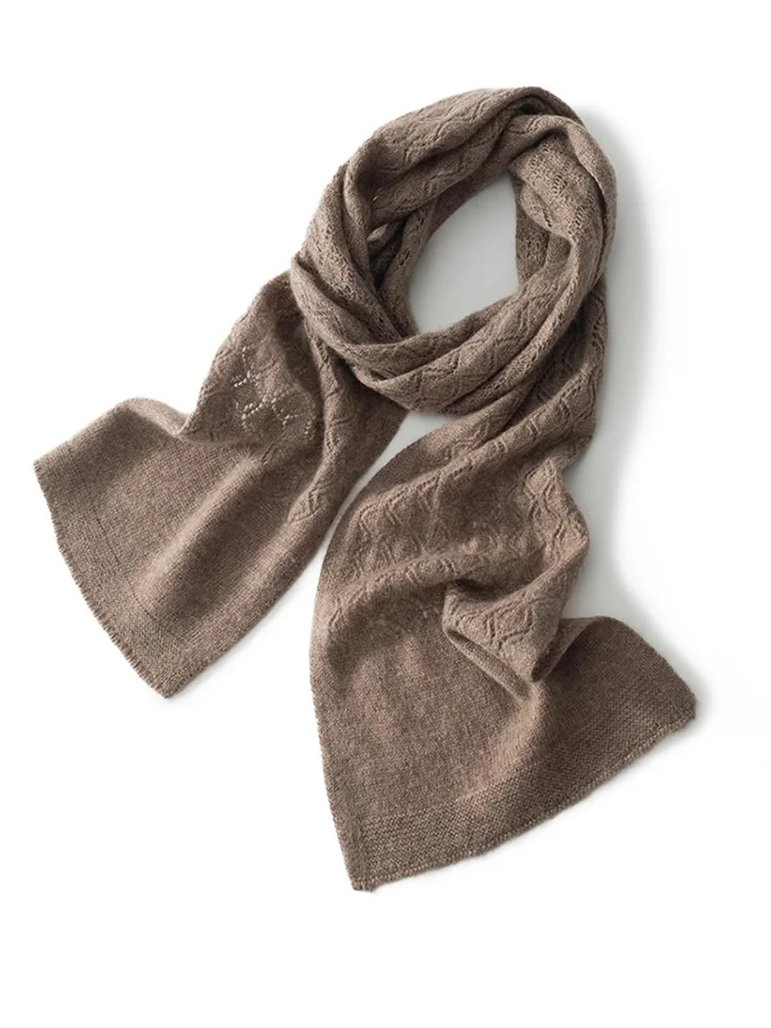 Bufandas de cachemira de invierno para mujer, diseño jacquard de color sólido, bufanda de cuello cálido
