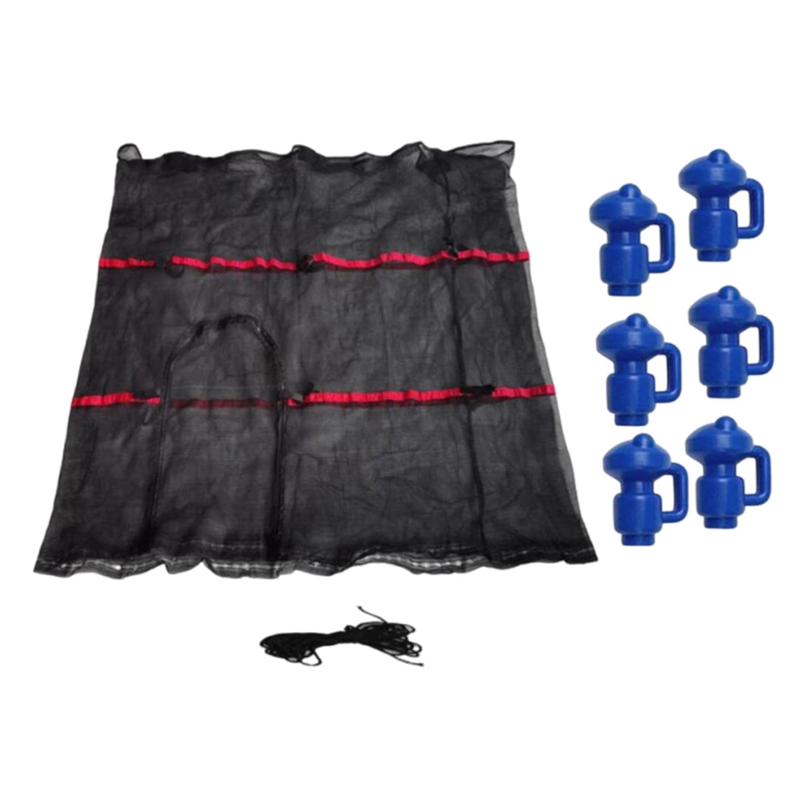 Vaveren Trampoline Net Replacement Foldable Accessories Quick Disassembly with 6 Pole Caps Safe Enclosure Net Breathable for Outdoors