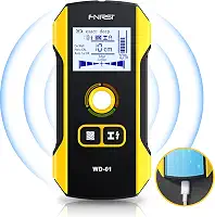 FNIRSI Scanner de parede com localizador de pinos – localizador eletrônico 6 em 1 de madeira, detector de parede com orifício de posicionamento atualizado para centro e borda de madeira, fio AC, pinos