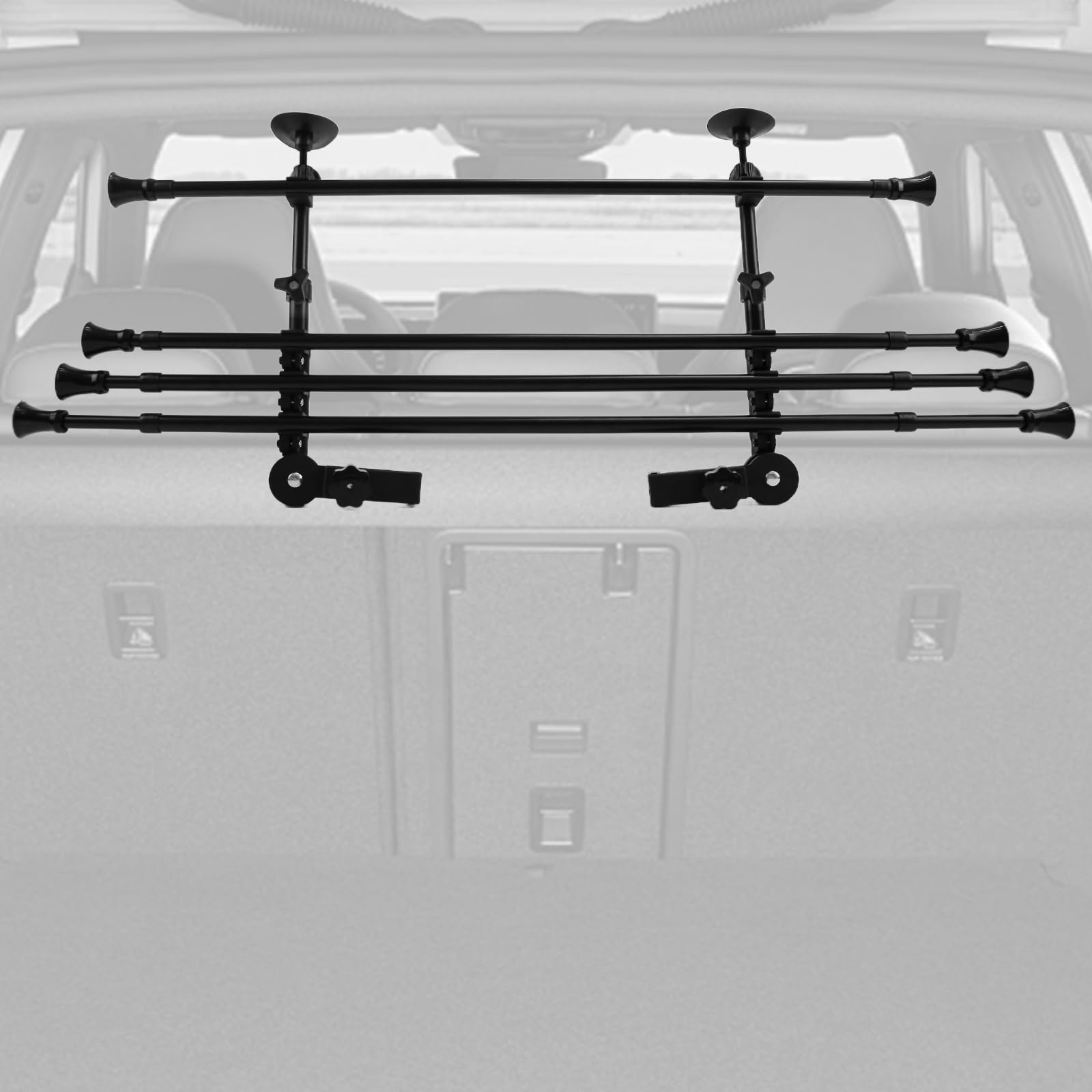 Rete per cani auto, griglia universale per cani, in acciaio inox per la maggior parte delle berline, berline oblique, station wagon, SUV ecc. (altezza 32 – 50 cm, larghezza: 85 – 140 cm)