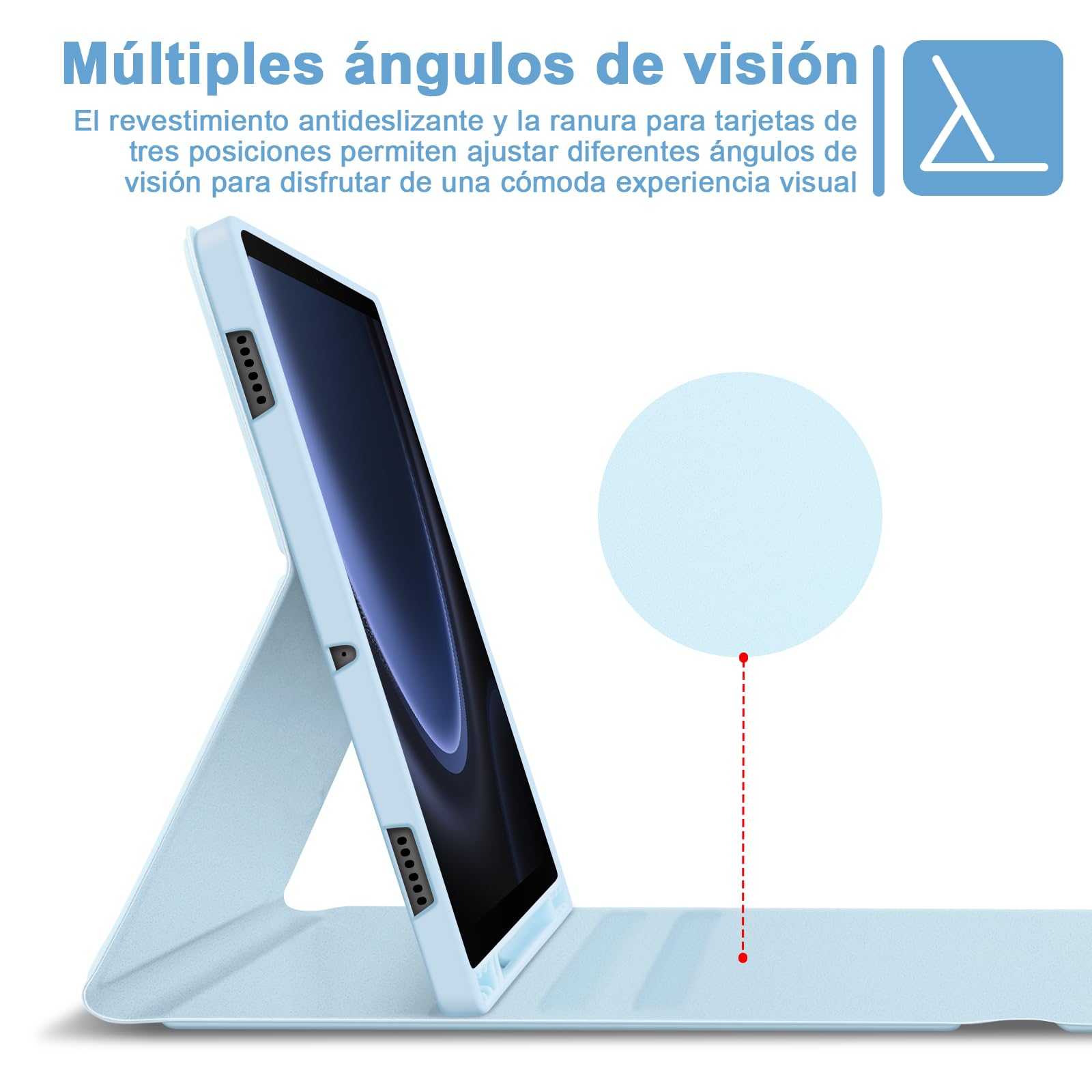 Bettdow Funda con Teclado para Samsung Galaxy Tab S10 Lite/S10 FE 10,9" 2025, Desmontable Español Ñ Teclado con Funda para Galaxy Tab S10 FE/Tab S9 FE 10,9 Pulgadas/Tab S9 11 Pulgadas, Azul