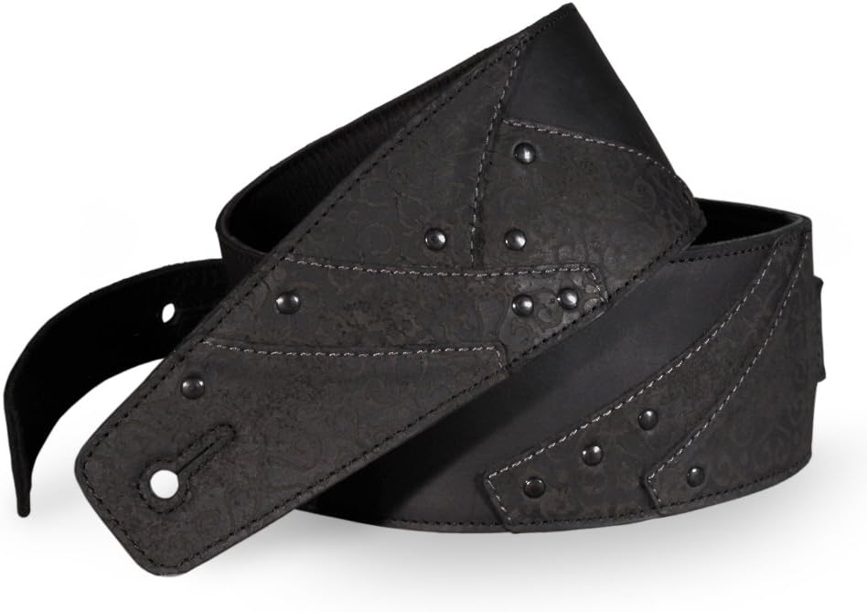 "Overland Full Grain Leather Guitar Strap For Electric, Acoustic, and Bass Guitars
