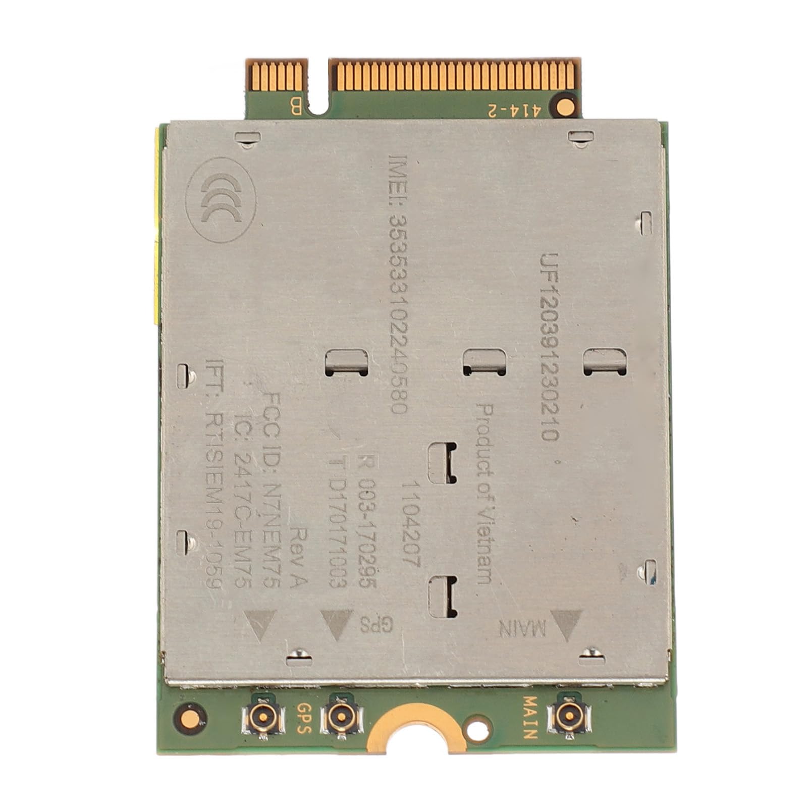 ASHATA Modem 4G EM7565 PCI Express M.2 Cat 12 Scheda di Rete 4G LTE Modulo Laptop NGFF Ad Alta velocità da 600 Mbps, Modulo Cellulare Global LTE Advanced Pro con 24 Bande GNSS