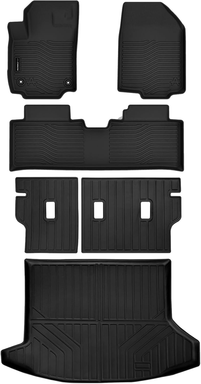 Auxko All Weather Floor Mats Cargo Mat Backrest Mat Fit for Chevrolet Equinox 2025 2026 & GMC Terrain 2025 2026 Gas (Not EV) TPE Rubber Liners Accessories Odorless All Season Car Floor Liner Black - Image 2