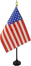 AZ FLAG UNITED STATES TABLE FLAG 4'' x 6'' - USA - US - AMERICAN DESK FLAG 15 x 10 cm - golden spear top