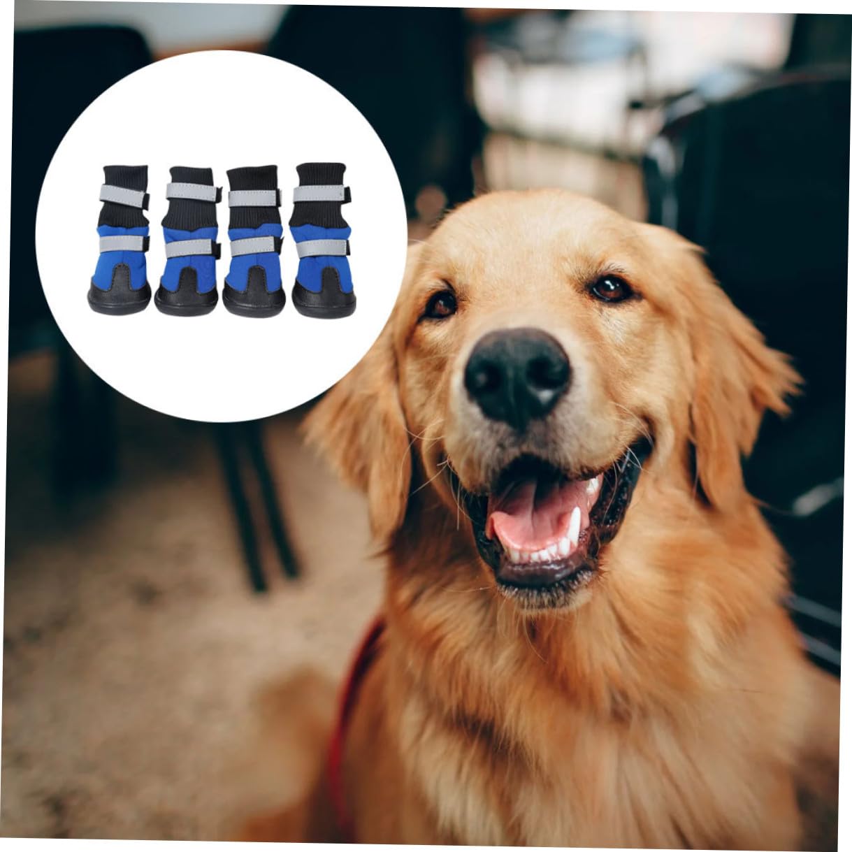 SUPVOX Lot de 4 Bottes Imperméables pour Chien Taille L, Chaussures Antidérapantes et Résistantes à L’Usure, Protège-Pattes Chaudes pour Chiens Moyens et Grands, Adaptées à L’extérieur