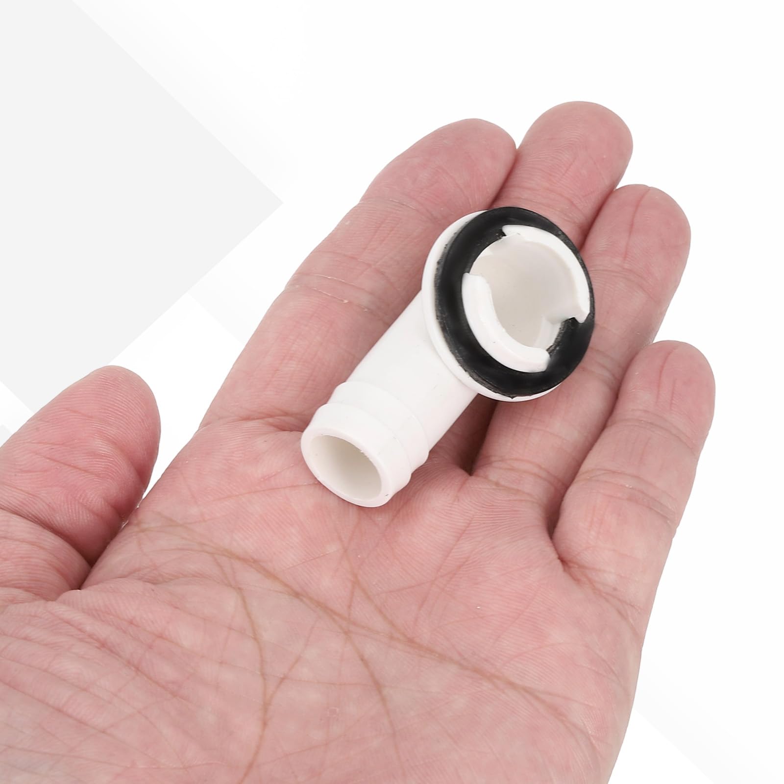QUARKZMAN 5Pz Raccordo a Gomito per Tubo di Scarico 16mm Bianco | e Condizionatori a Finestra, con Anello in Gomma, del Condizionatore, per Unità Split