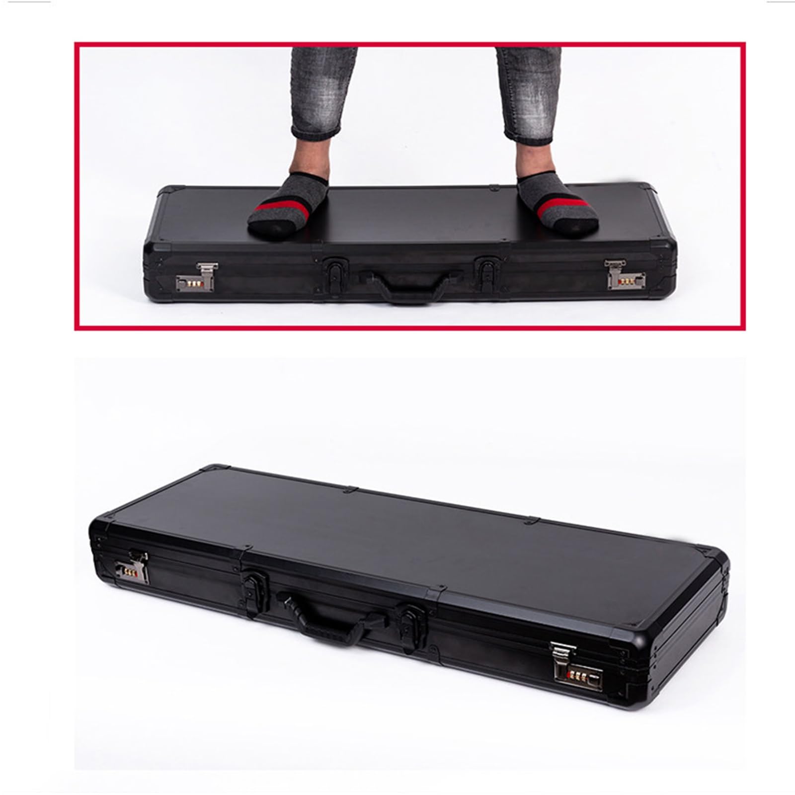 Fundas Rígidas para Rifles Maletín Táctico de Aluminio con Cerradura de Combinación y Asa de Transporte Forro de Esponja Precortado para Viajeros, Aficionados Al Tiro, y Cazadores