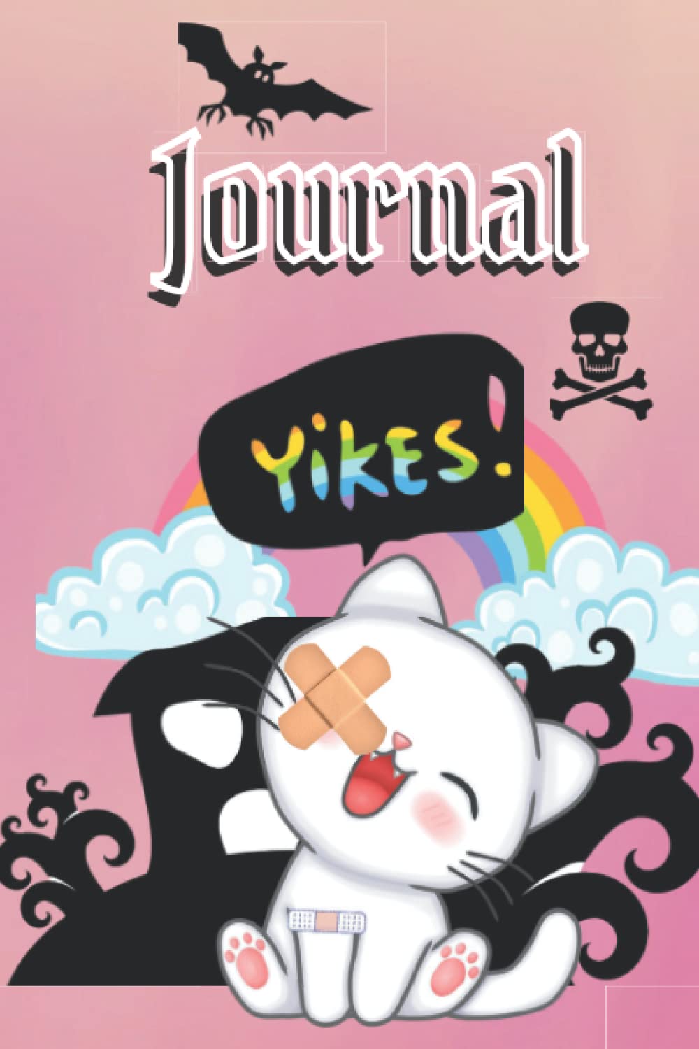 Journal: Super Cute Creepy Kawaii Glossy Japanese Goth Inspired Pink Journal 120 Blank Lined Notebook.