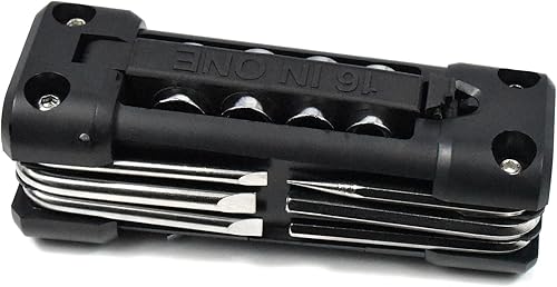 Miniatura 2 de Kit de herramientas de bicicleta multiherramientas para bicicletas, llave hexagonal incluida para carreteras al aire libre y emergencia negra