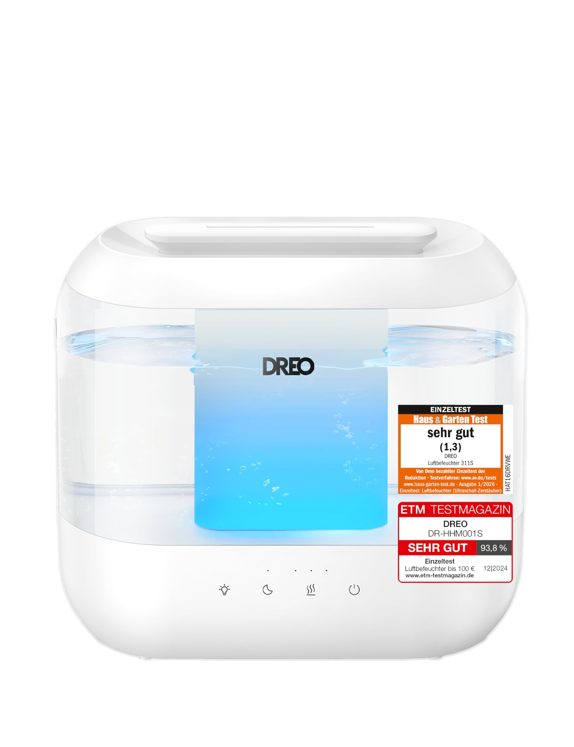 Dreo Luftbefeuchter für Schlafzimmer, Top Fill 4L Supersized Cool Mist Humidifier mit Öl-Diffusor und Nachtlicht, 36H Laufzeit, Leise Ultraschall-Luftbefeuchter für Baby-Kinderzimmer und Pflanzen