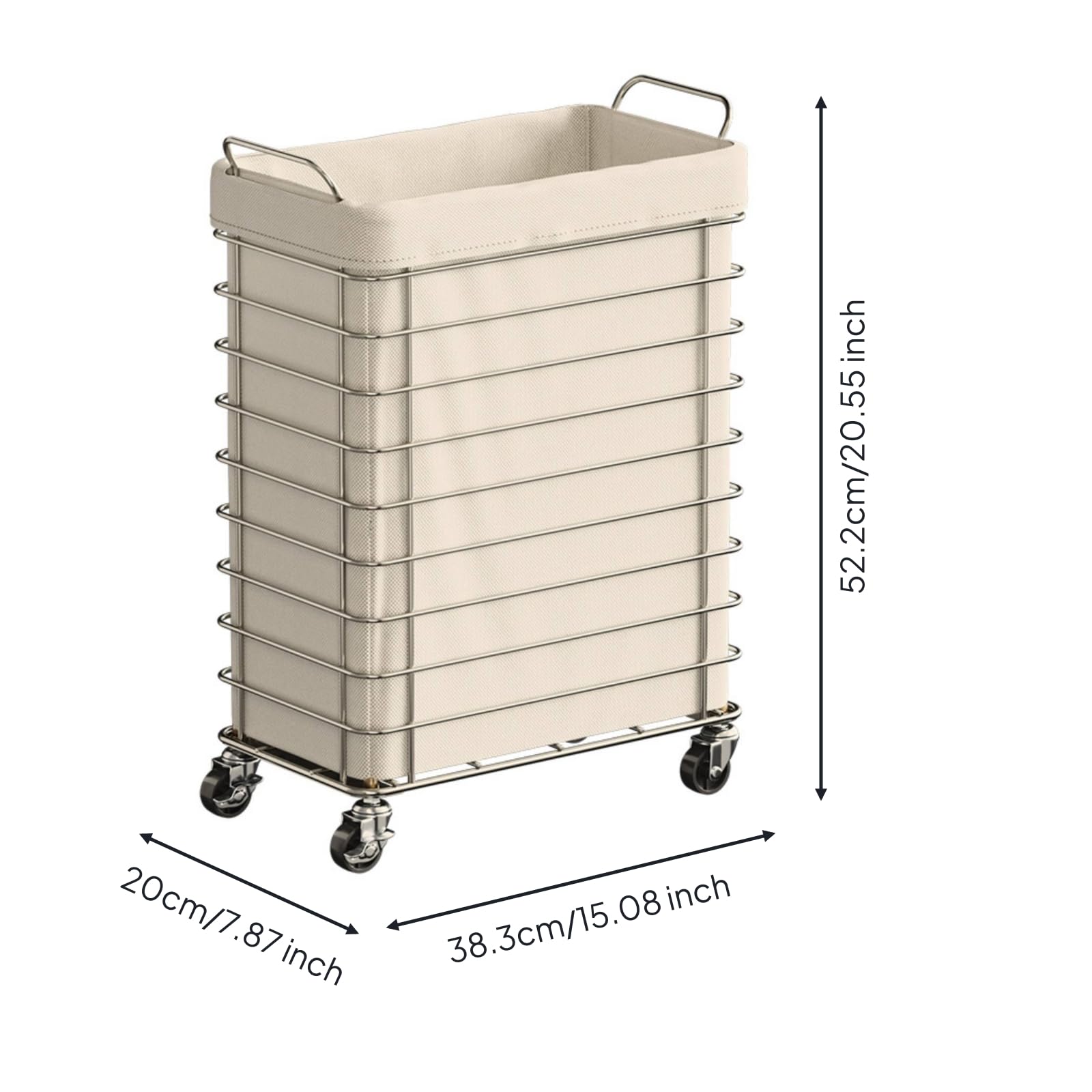Cesto de Ropa con Ruedas Gran Capacidad Cubo de Lavandería Multifuncional Cesto Ropa Ventilado para Baño, Cesto De Ropa Sucia Con Bolsa De Almacenamiento