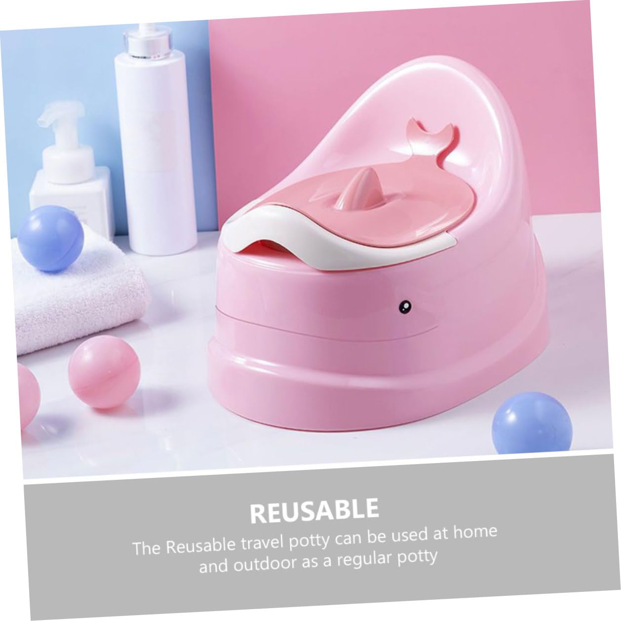 Kinder Toilettensitz Kleinkindtöpfchen Schulanfang Party Rosa Pp