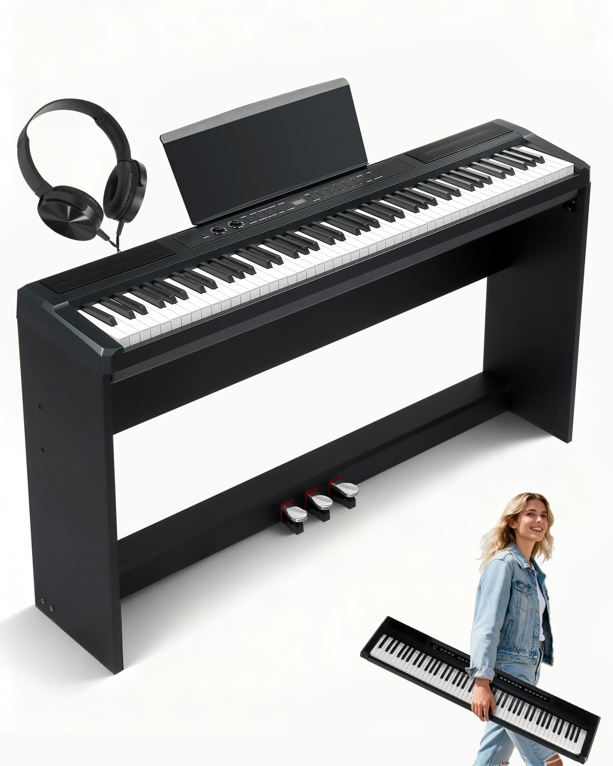 Amazon.com: Ktaxon 88 Key Fully Weighted Keyboard Piano Hammer