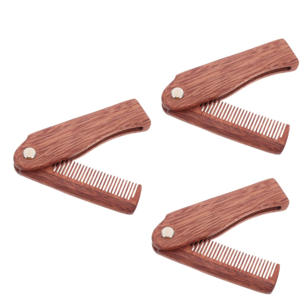 Beavorty 3piezas Peine De Madera Plegable Para y Cabello Accesorio Portátil De Peine De Bolsillo Para Estilizar y Limpiar El Cabello Herramienta Multifuncional Para Hombres