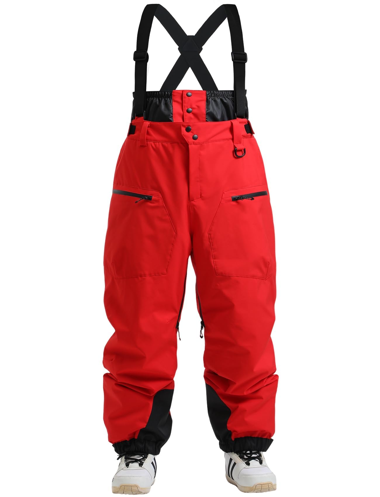 IMPHUT Ski Pants Snowboard Pants for Men, Baggy Snow Pants Insulated Waterproof Windproof, Mens Snow Bibs Overall