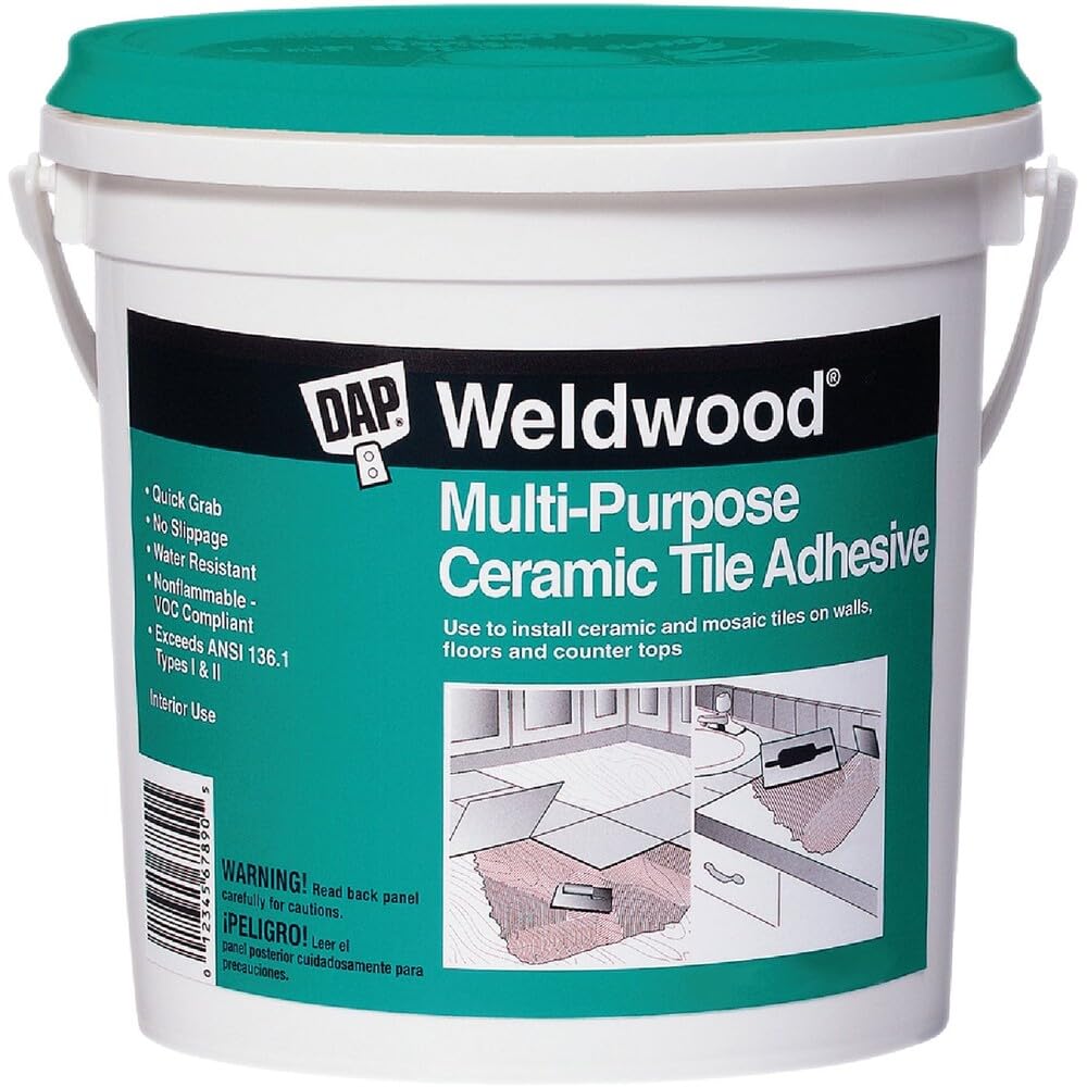 DAP 25190 Weldwood Multi-Purpose Ceramic Tile Adhesive, 1 Quart
