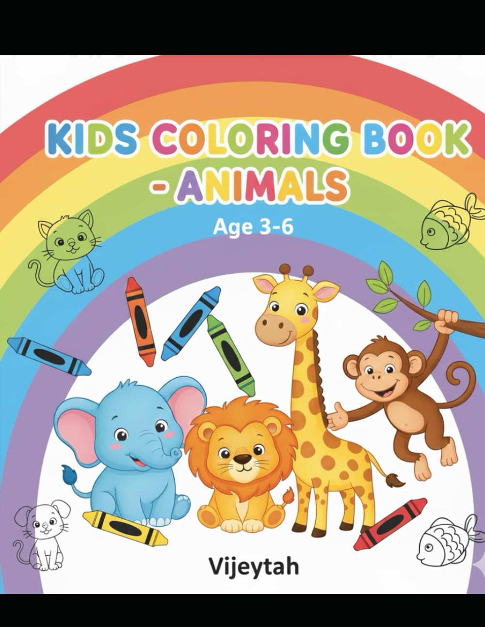 Animal Kingdom - A Fun Colouring Book for Kids Aged 3-6