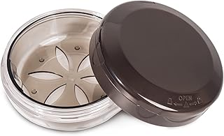 Uouovo Denture Cup Retainer Case, Definitely No-Leak, Denture Bath Case, Denture Case, Retainer Cleaning Box for Traveling, Denture Cup with Strainer & Mirror (Grey)