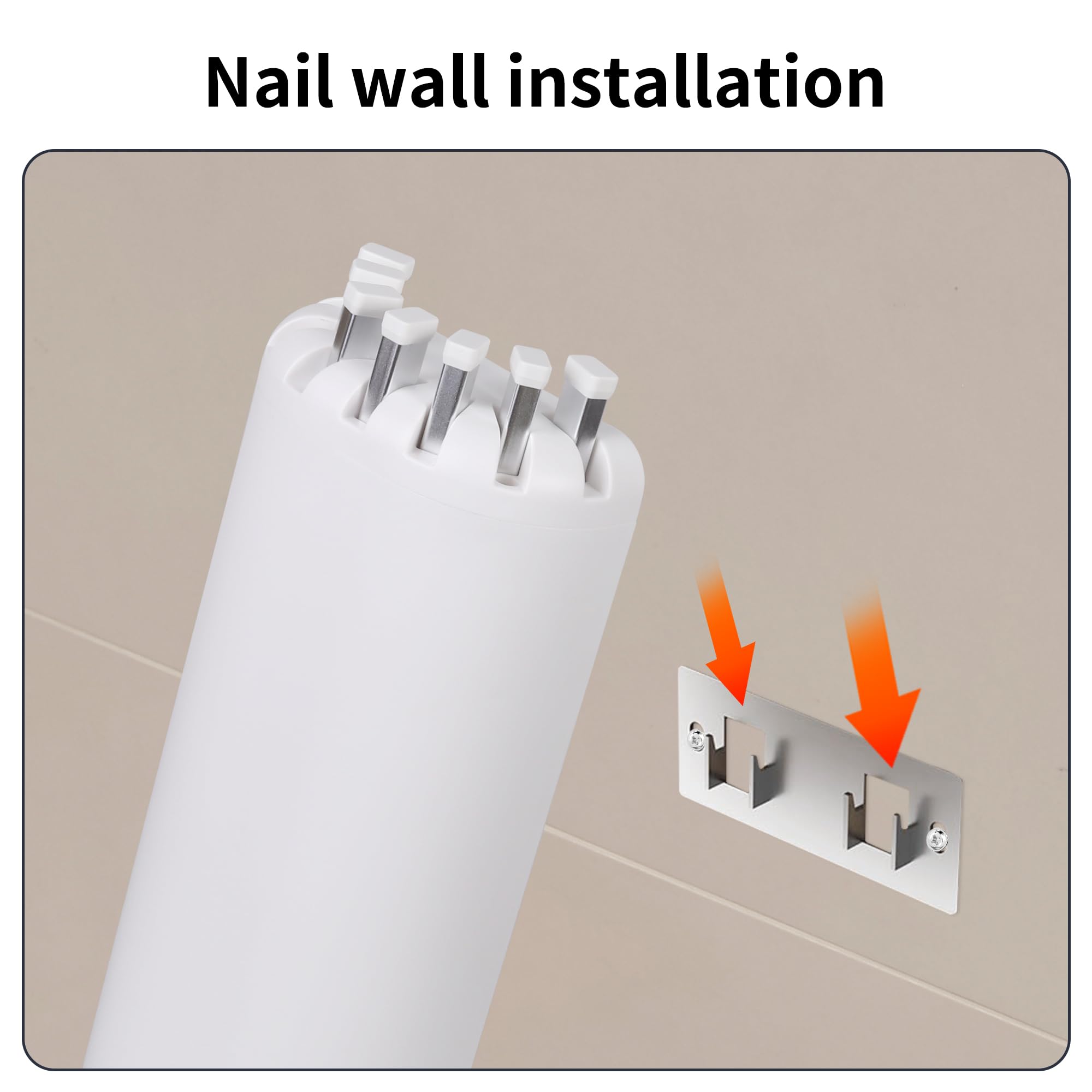 RFOUO Clothes Drying Rack Tripod,Laundry Hanger Dryer Rack,Portable Drying Rack,Outdoor Clothes Rack-Drying Rack Clothing Laundry Bedroom Household Wooden-16rods: Matter Silver Wall Mount