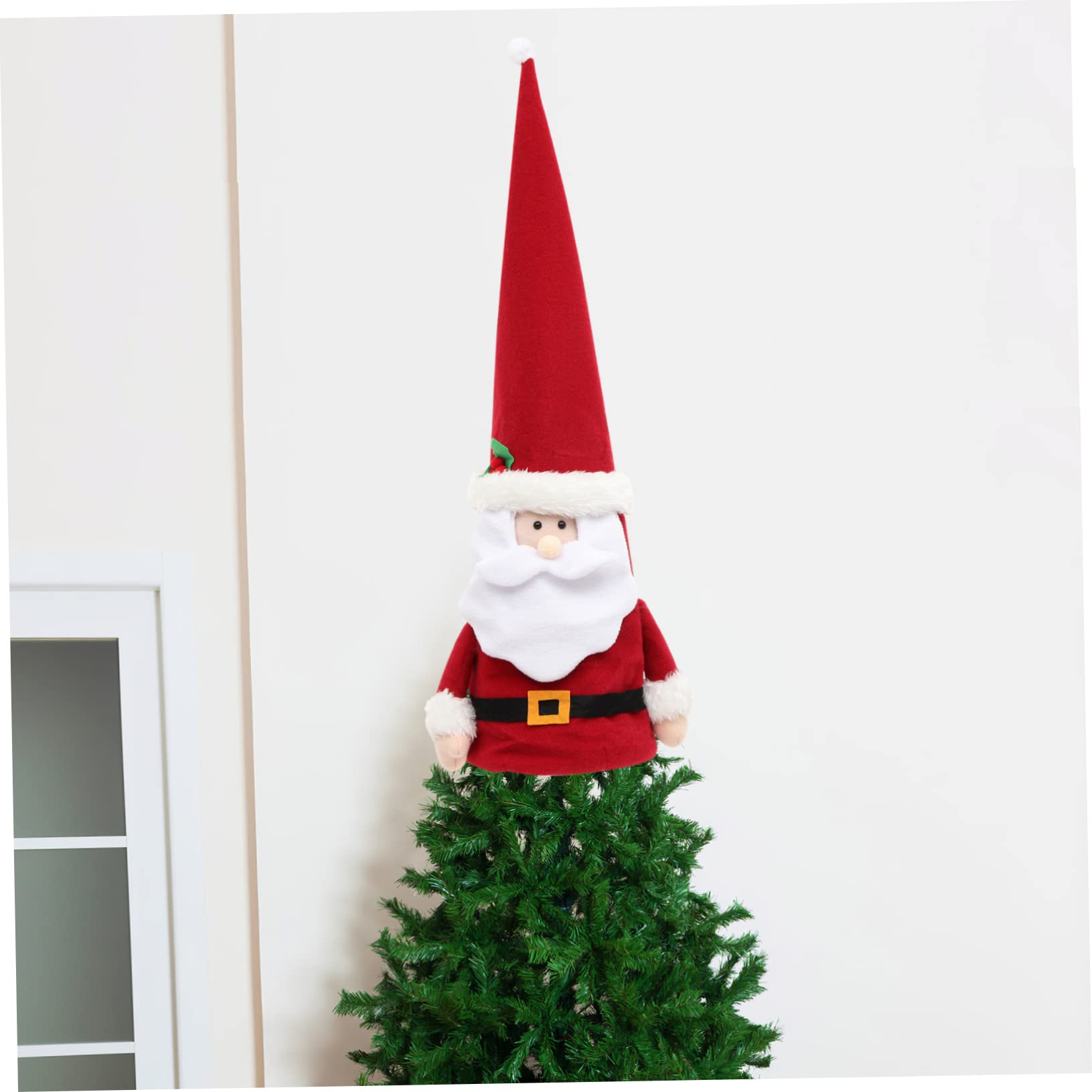 MAGICLULU 2st Weihnachtsbaumspitze Stern Untersetzer Weihnachten Im Freien Girlande Dekoration Neon Flackern Festival-Ornament Weihnachtsbaum Weihnachts-Accessoire Partyschmuck Stoff