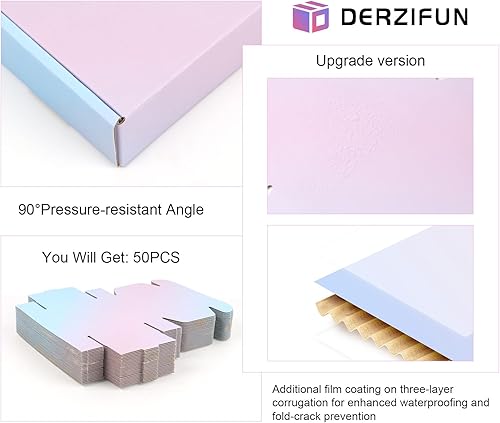 Miniatura 32 de Cajas de envío pequeñas de 6 x 4 x 2 pulgadas para pequeñas empresas, paquete de 30 cajas de correo moradas, caja de embalaje de cartón corrugado