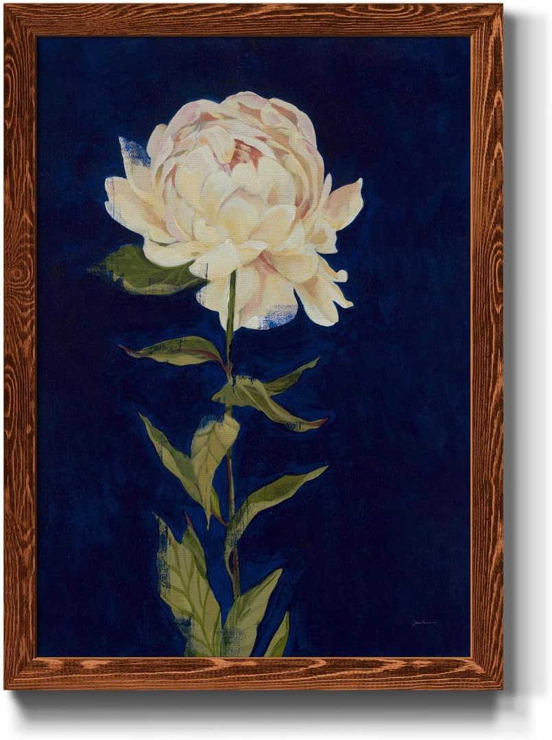 Wall Décor, Bathroom Wall Art, Abstract, Geometric, Cottage, French Country, PRETTY AS A PEONY I- Maple Framed Canvas - 31X44