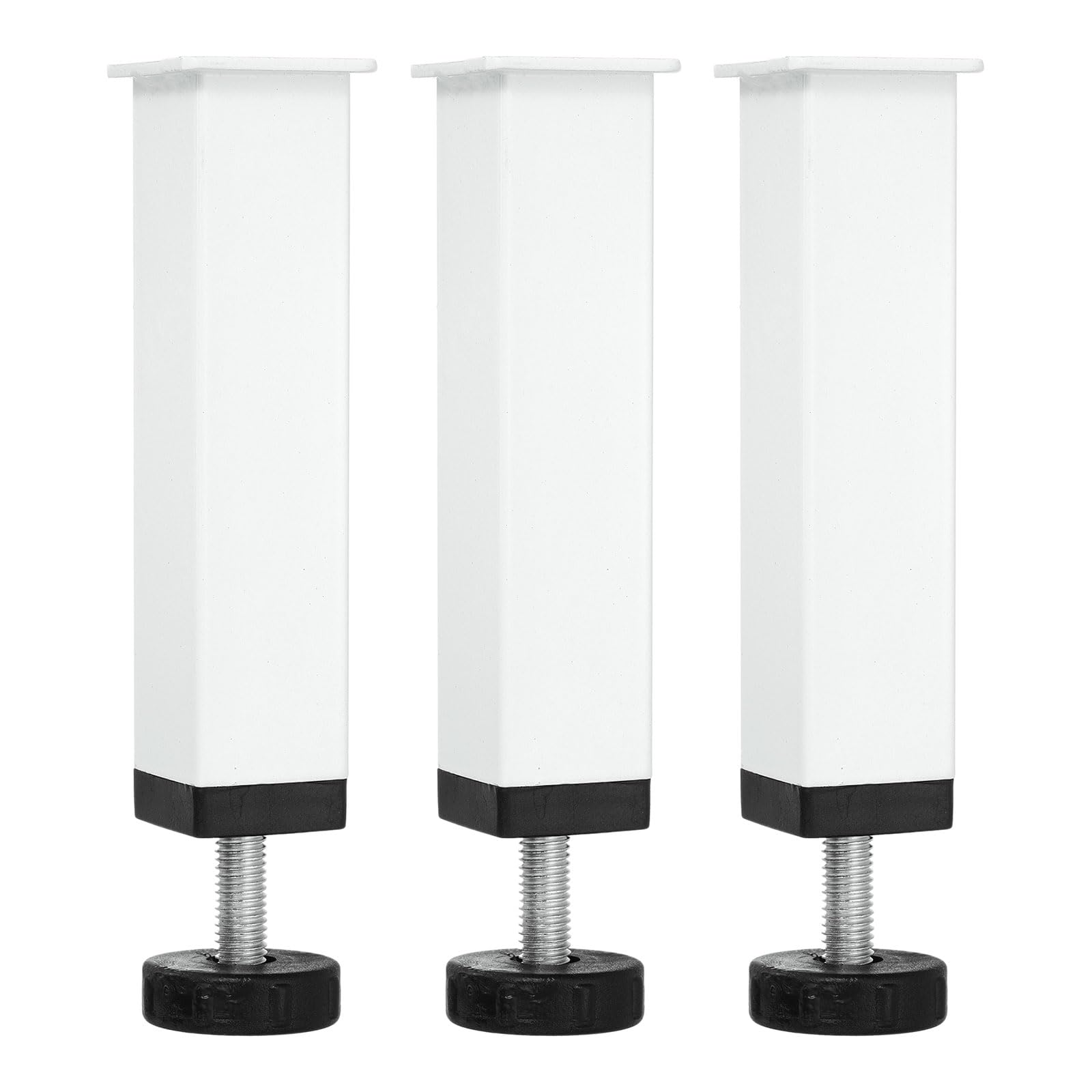 uxcell 3 Pcs Adjustable Height Center Support Leg, 6 Inch Metal Bed Frame Support Legs Slats feet for Sofa Cabinet Couch Dresser Table Furniture,