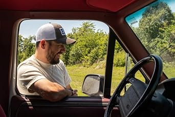 Ford Trucker Hat for Men Official Ford Logo Baseball Cap, Mesh Back Snapback, Adjustable, Dark Brown/White