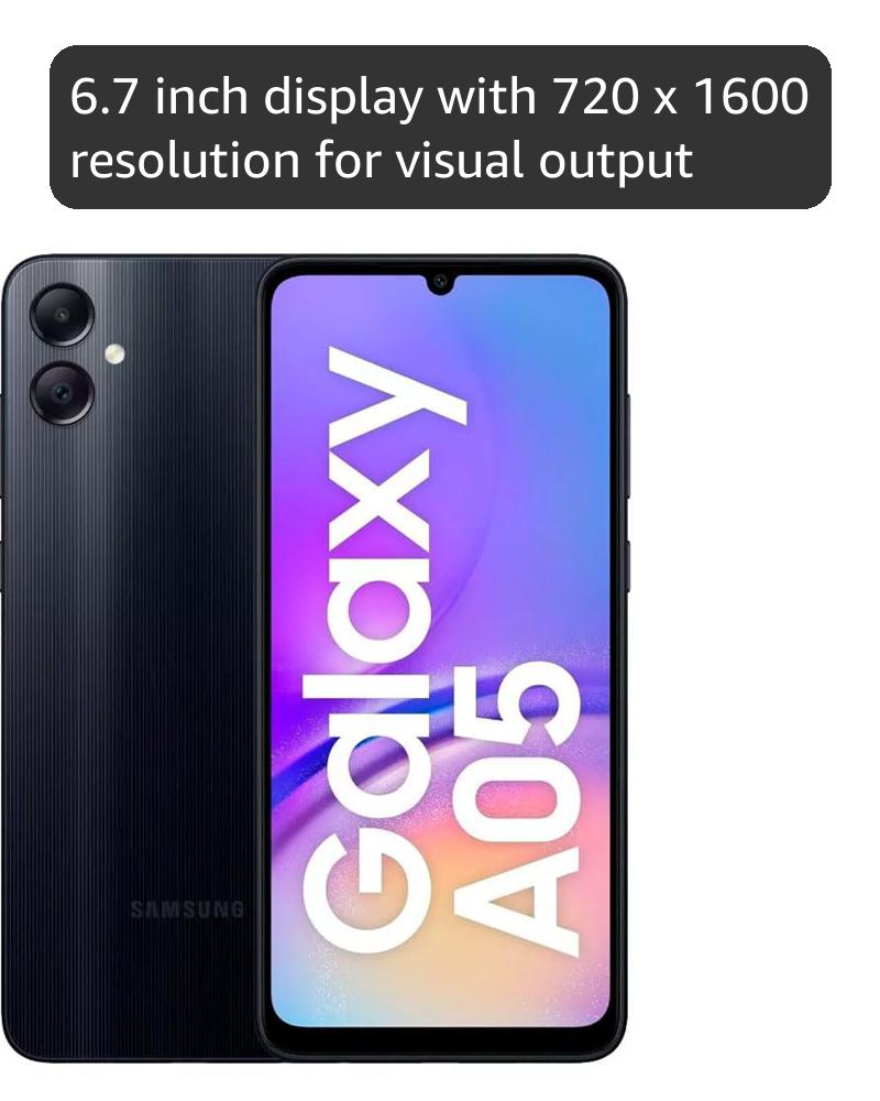 Samsung Galaxy A05 (A055) Dual LTE 64GB 4GB RAM Black: Amazon.co