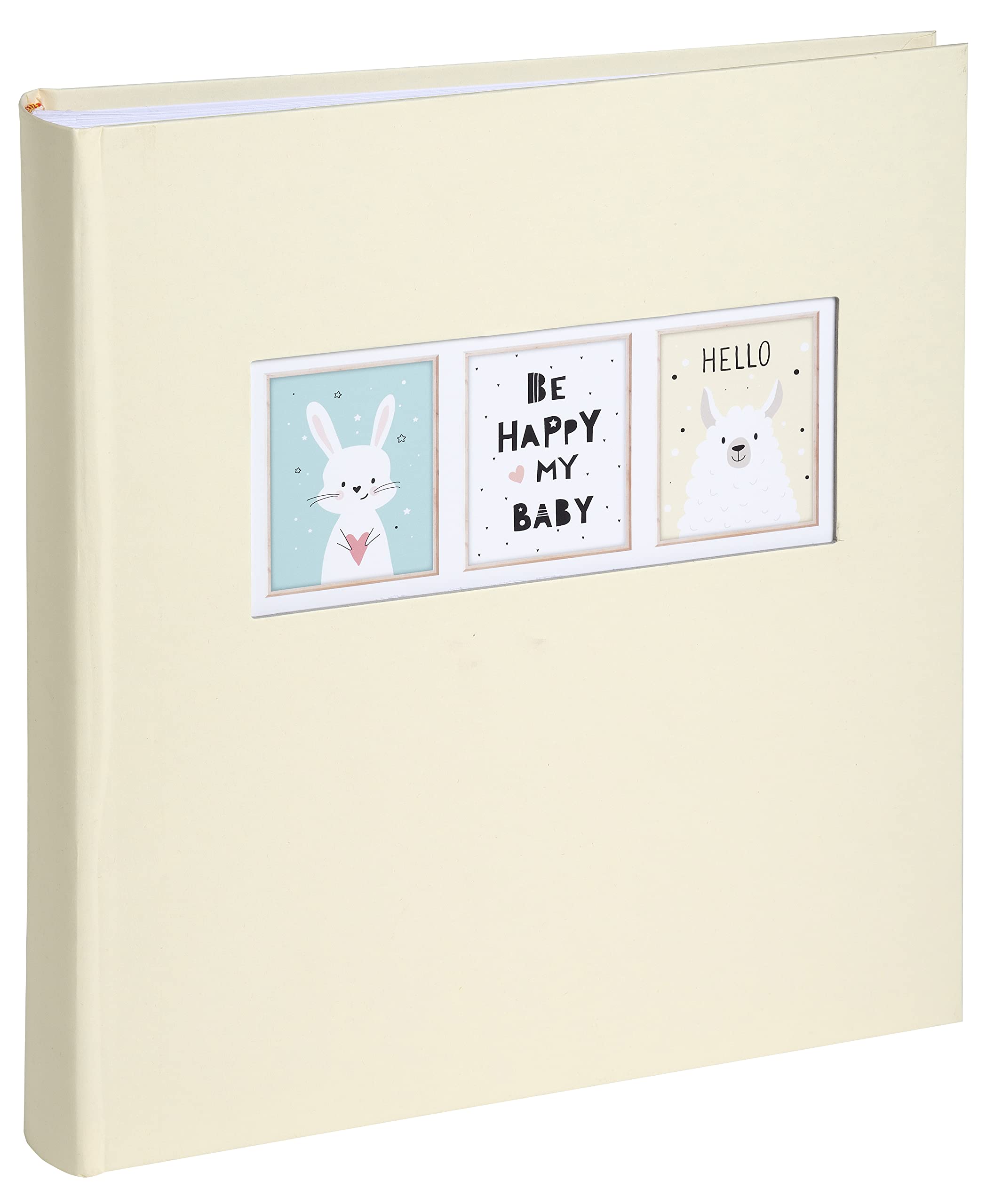 Exacompta, Ref. 16546E, SWEET book photo album, 300 photos, 60 white pages, size 29 x 32 cm, pastel yellow tinted paper cover