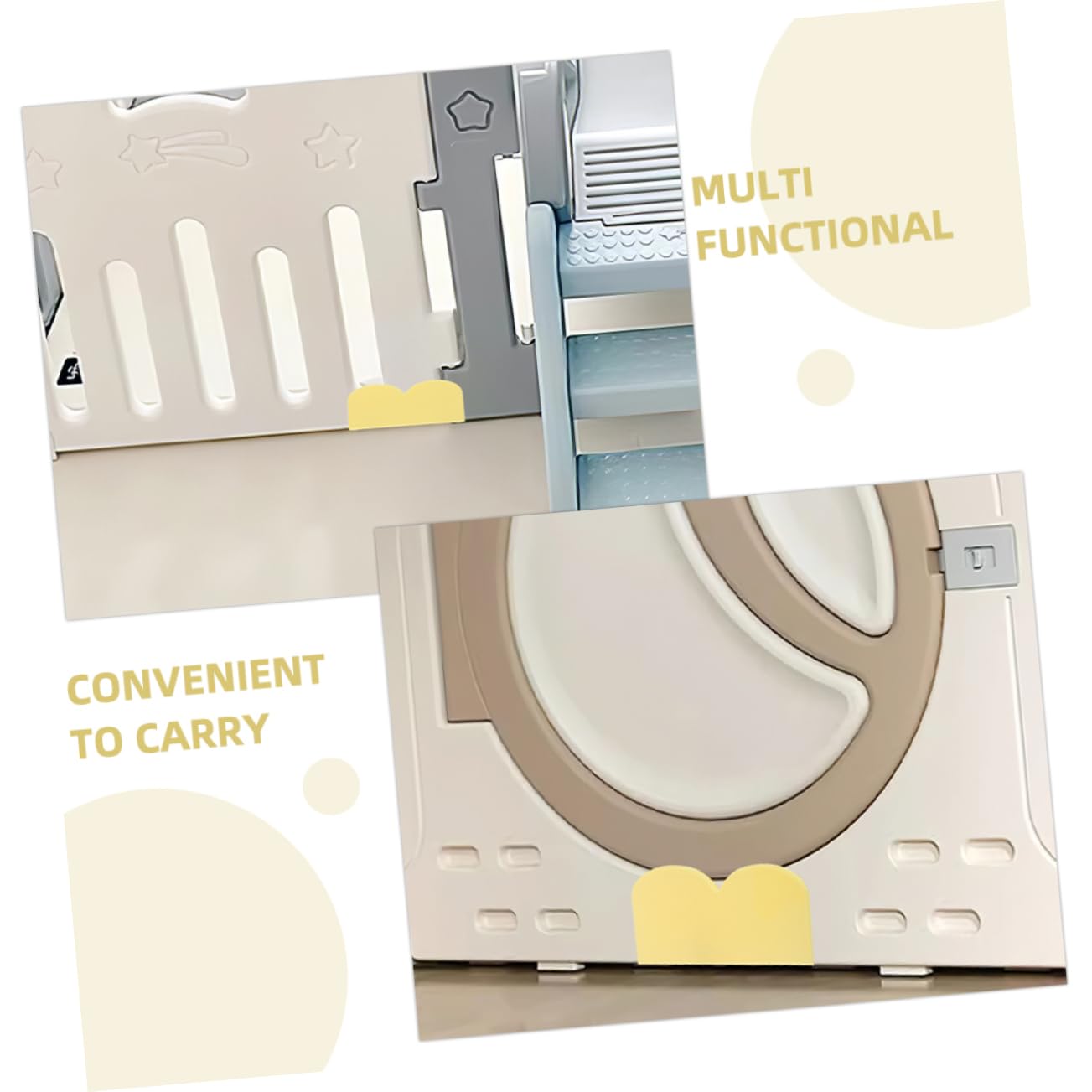 Zerodeko 2pcs Playpen Stabilizer Clips Easy to Install Playpen Replacement Parts for Play Areas