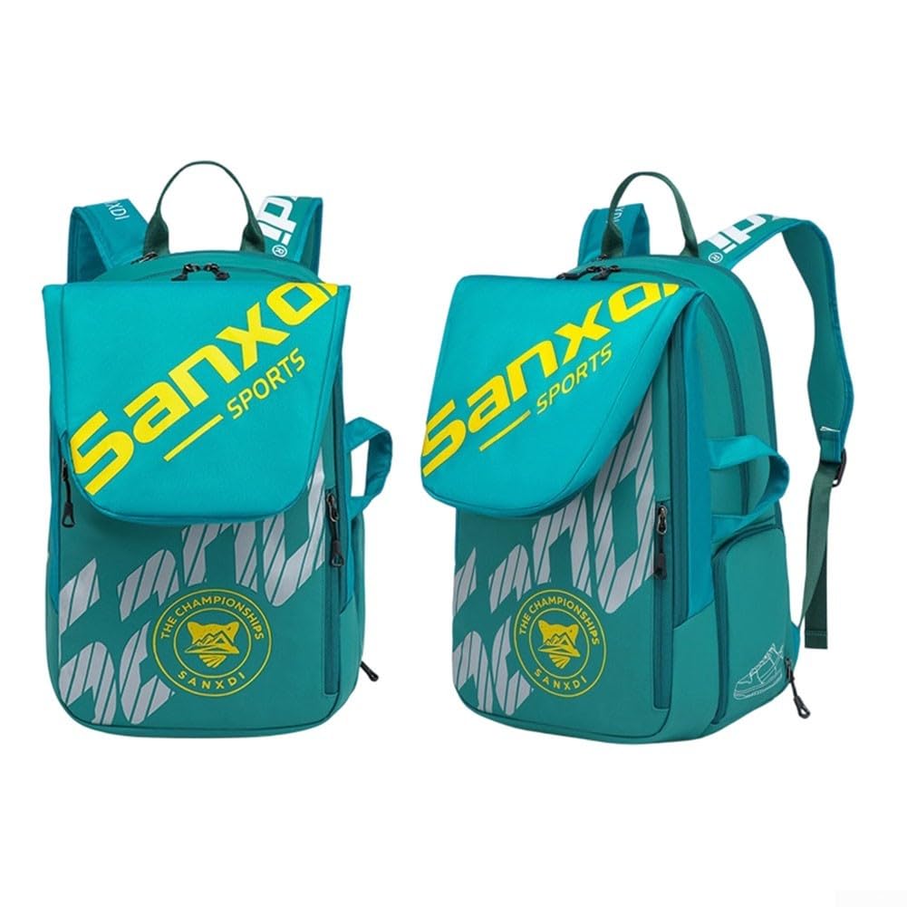 Zaino da tennis, con scomparto per scarpe, borsa per racchette da badminton, per 2, racchette, zaino sportivo leggero, con custodia per laptop, borsa da viaggio per palestra, per uomo e