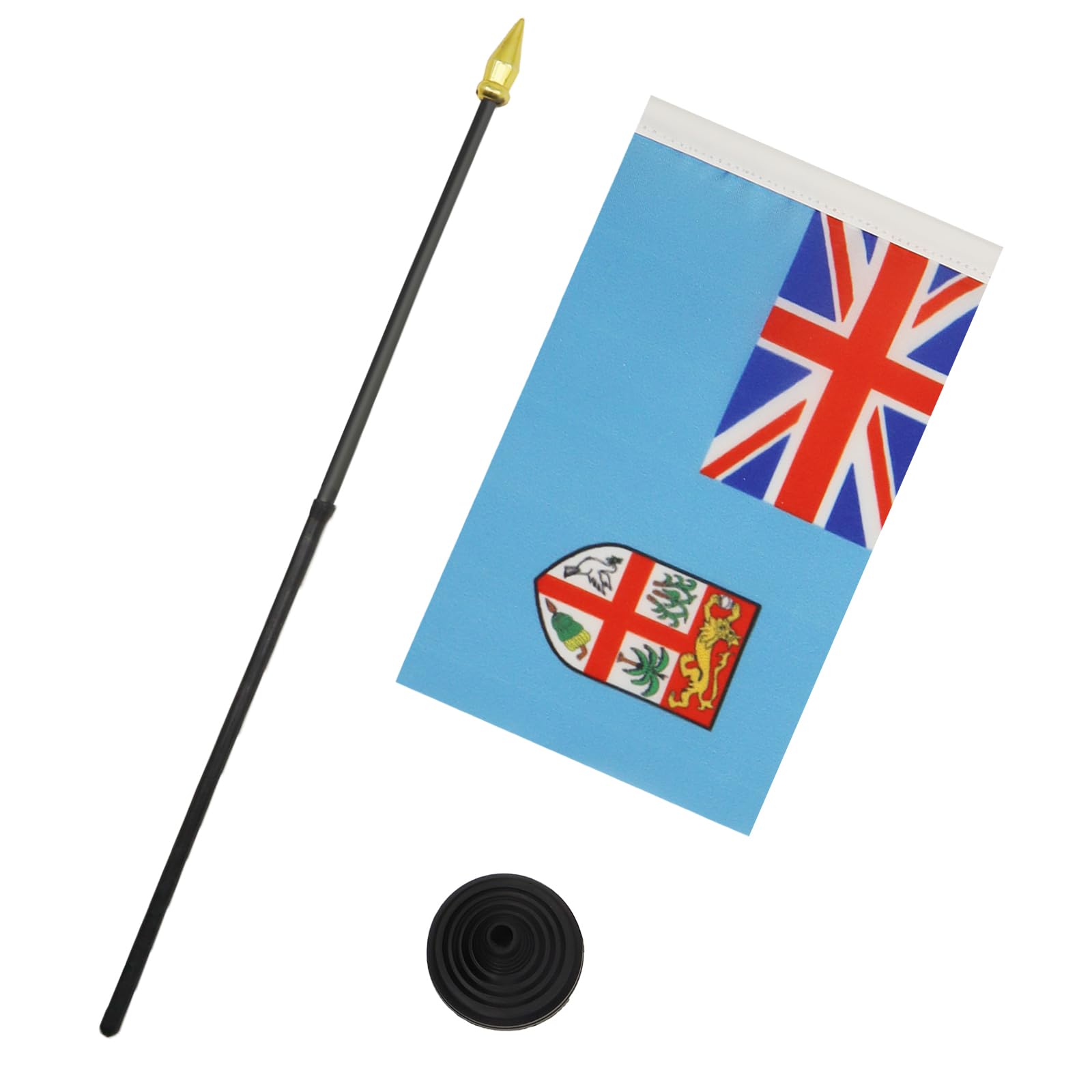 Drapeau De Table Papouasie-Nouvelle-Guinée 15x10 Cm - AZ FLAG - Hampe 25 Cm, Pointe Dorée - Bureau, Décoration