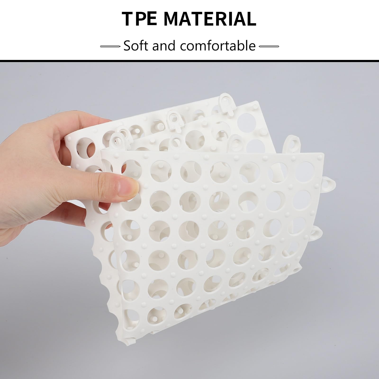 Interlocking Tiles, 50pcs Waterproof Drainage Mat, White Splicing Deck Tile — Amazon image 5